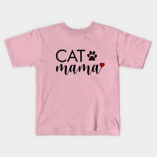 Cat Mama Funny Mother Cats Lover Birthday Gift Kids T-Shirt